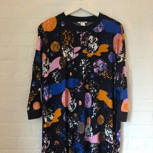 Monki abstract planet jersey maxi dress